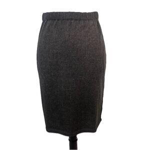 The Peruvian Connection Alpaca Skirt size Small Forest Green Fuzzy Pencil Knee